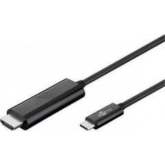 GB USB TYPE-C HDMI ADAPTERIKAAPELI 4K60HZ 1.8M цена и информация | Кабели и провода | kaup24.ee