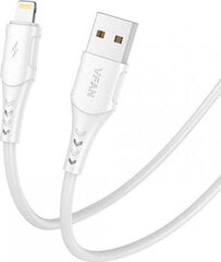 Vipfan USB to Lightning cable Colorful X12, 3A, 1m (white) цена и информация | Кабели и провода | kaup24.ee