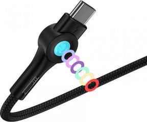 Vipfan USB to USB-C cable Colorful X08, 3A, 1.2m (black) hind ja info | Kaablid ja juhtmed | kaup24.ee