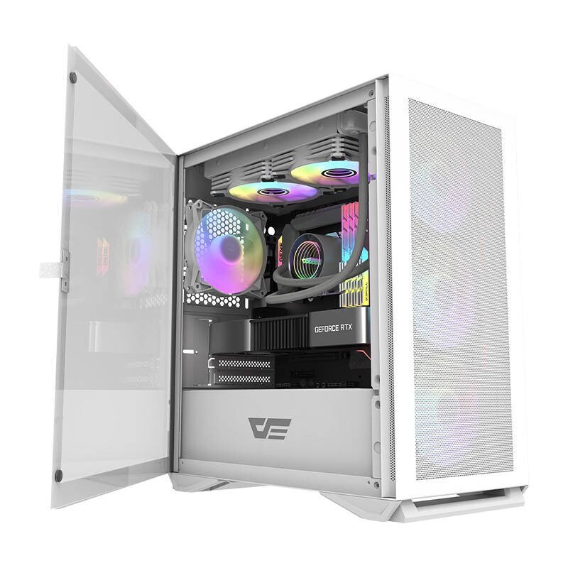 Darkflash DLM200 computer case (white) цена и информация | Arvutikorpused | kaup24.ee