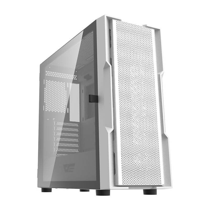 Darkflash DK431 computer case + 4 fans (white) hind ja info | Arvutikorpused | kaup24.ee