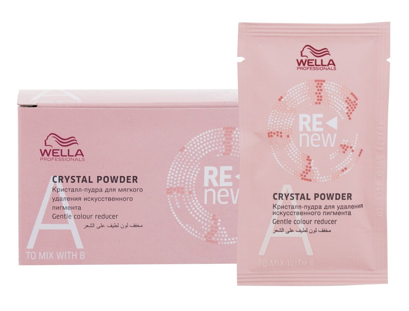 Õrn juuksevärvi eemaldav pulber Wella Professionals Crystal Powder, 5x9 g hind ja info | Juuksevärvid | kaup24.ee