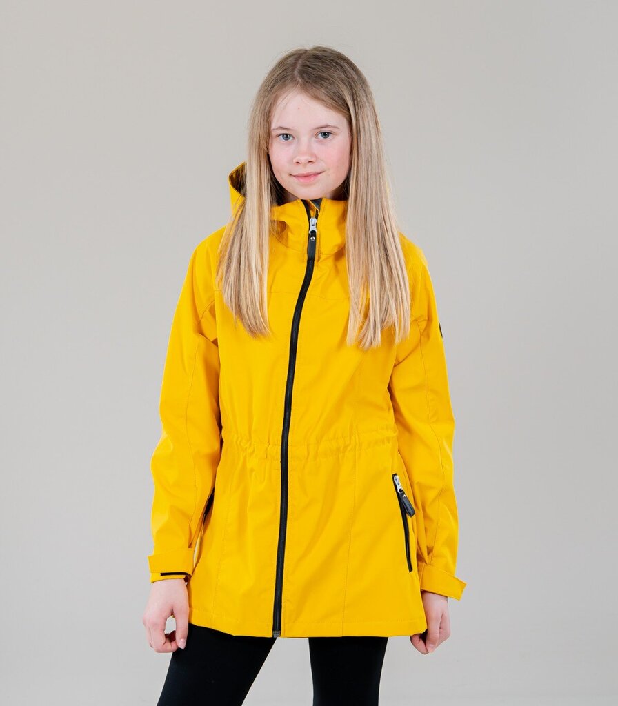 Lenne laste meriinovoodriga softshell parka Dalila 22270*109, kollane 4741593058226 цена и информация | Tüdrukute joped ja mantlid | kaup24.ee