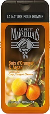 Dušigeel Le Petit Marseillais Men argaaniaõli ja apelsiniga, 250ml цена и информация | Dušigeelid, õlid | kaup24.ee