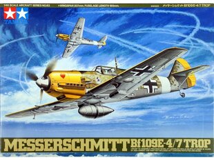 Tamiya - Messerschmitt Bf109E-4/7 Trop, 1/48, 61063 hind ja info | Klotsid ja konstruktorid | kaup24.ee