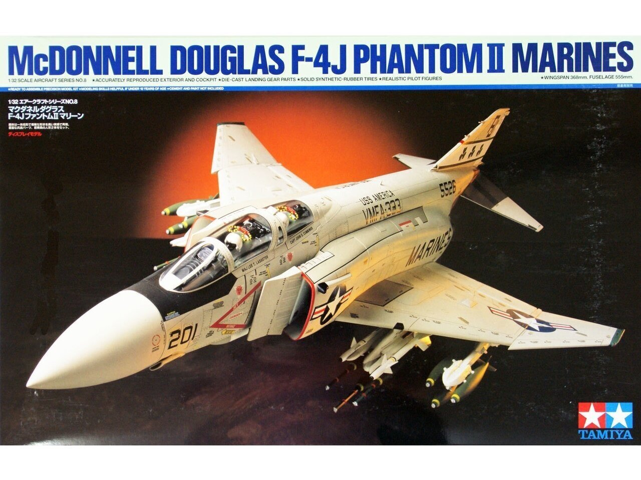 Tamiya - McDonnell Douglas F-4J Phantom II Marines, 1/32, 60308 цена и информация | Klotsid ja konstruktorid | kaup24.ee