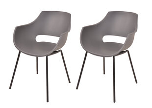 Набор из 2 садовых стульев Sit, серый цена и информация | Стулья для кухни и столовой | kaup24.ee