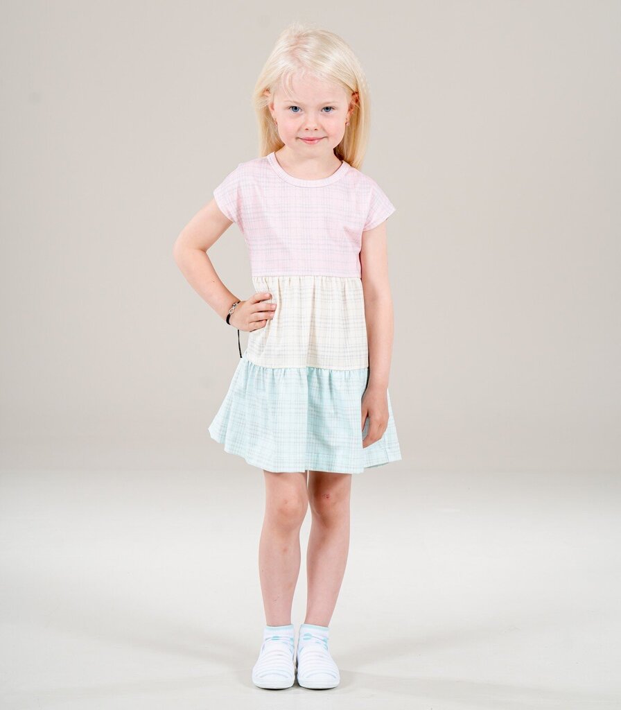 Laste kleit Lenne Tiana 22620 A*2710, roosa/hall 4741593091889 hind ja info | Tüdrukute kleidid | kaup24.ee