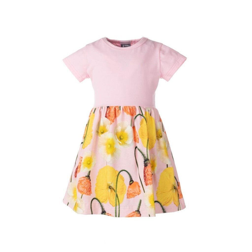 Laste kleit Lenne Teslin 22620*086, roosa/kollane 4741593091971 цена и информация | Tüdrukute kleidid | kaup24.ee