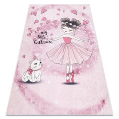 BAMBINO 2185 pesuvaip Ballerina, kiisu lastele libisemisvastane - roosa hind ja info | Vaibad | kaup24.ee