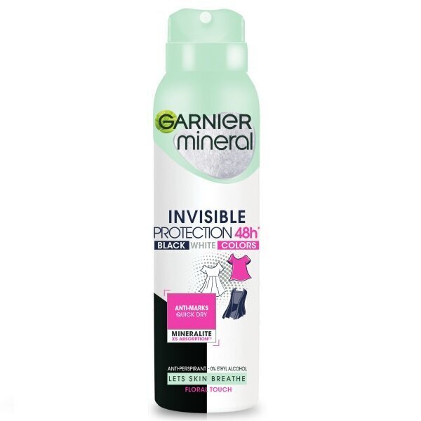 Spreideodorant naistele Garnier Mineral Invisible Protection 48H Floral Touch, 150 ml hind ja info | Deodorandid | kaup24.ee
