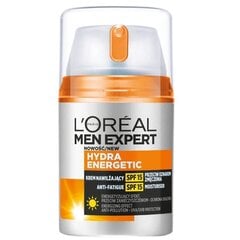 Niisutav näokreem meestele, L'Oreal Paris Men Expert Hydra Energetic SPF15, 50 ml hind ja info | Näokreemid | kaup24.ee