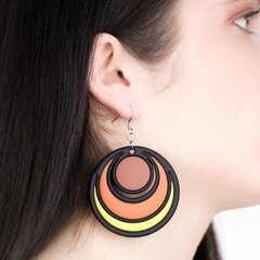 ECO plastikust kõrvarõngad BATUCADA, Dancing Circles hind ja info | Kõrvarõngad | kaup24.ee