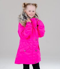 Laste talveparka Lenne 250g Edina 22671*268, neoonroosa 4741593200571 hind ja info | Tüdrukute joped ja mantlid | kaup24.ee