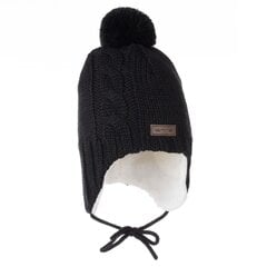 Laste meriinovillane müts Lenne Andie 22375*042, must 4741593159206 цена и информация | Шапки, перчатки, шарфы для мальчиков | kaup24.ee