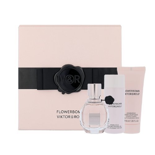 Komplekt Viktor & Rolf Flowerbomb: EDP naistele 30 ml + dušigeel 50 ml + kehakreem 40 ml hind ja info | Naiste parfüümid | kaup24.ee