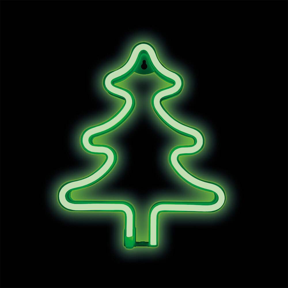 Neoon Led jõulupuu, rohelised, patareid + USB FLNE16 цена и информация | Seinavalgustid | kaup24.ee