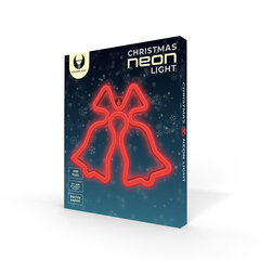 Neoon Led jõulukellad, punased, Patareid + USB FLNE17 hind ja info | Seinavalgustid | kaup24.ee