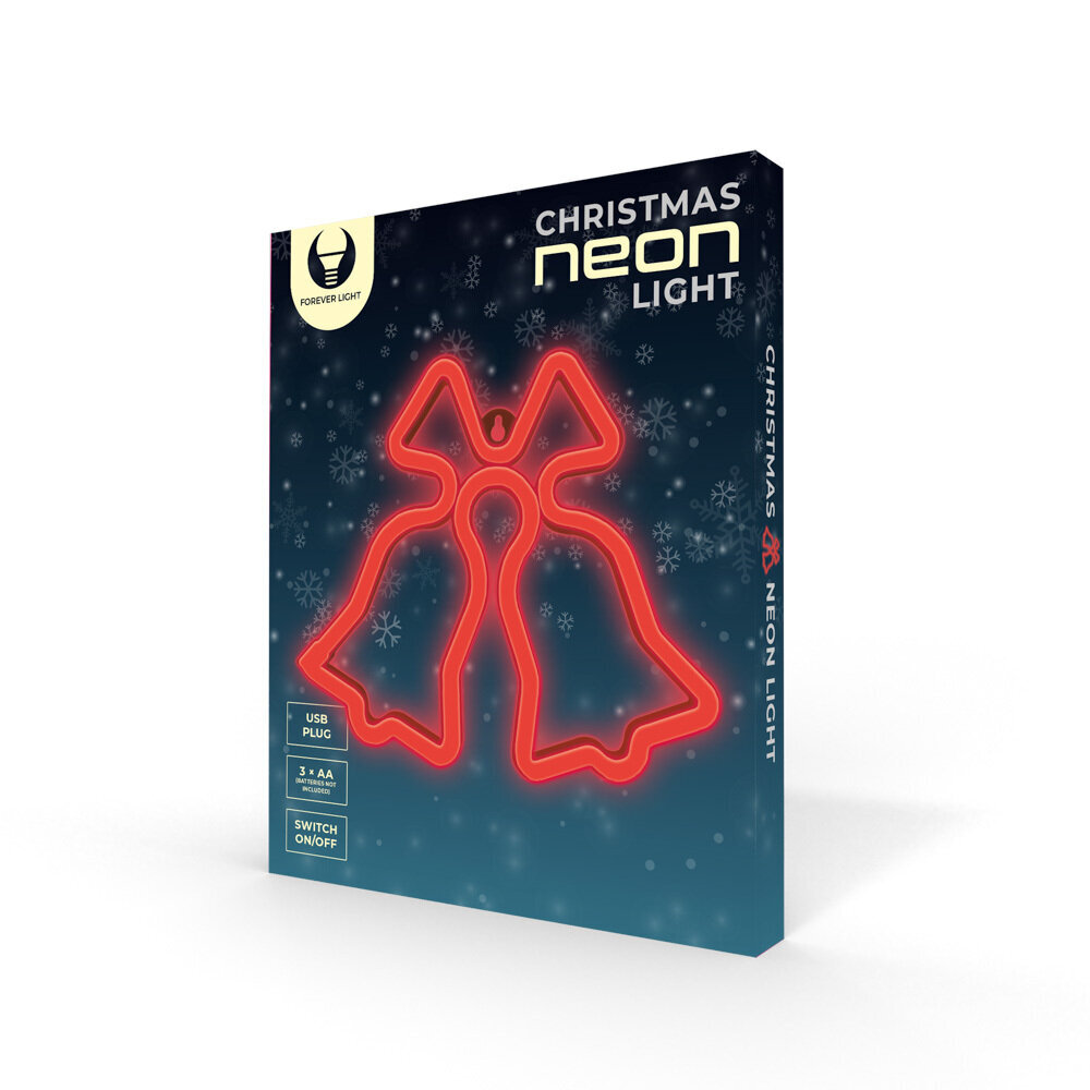 Neoon Led jõulukellad, punased, Patareid + USB FLNE17 цена и информация | Seinavalgustid | kaup24.ee