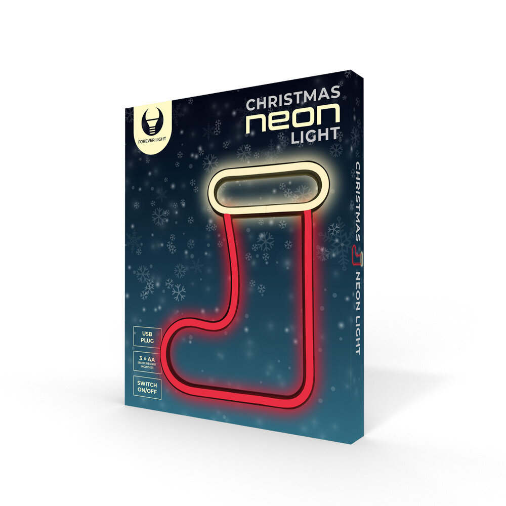 Neoon Led jõulusokk, valge, punane Bat + USB FLNE23 цена и информация | Seinavalgustid | kaup24.ee
