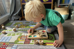Сенсорная игра для детей "Тактильная доска" - 12 разных по структуре и цвету фишки цена и информация | Игрушки для малышей | kaup24.ee