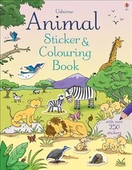Animal Sticker and Colouring Book hind ja info | Väikelaste raamatud | kaup24.ee