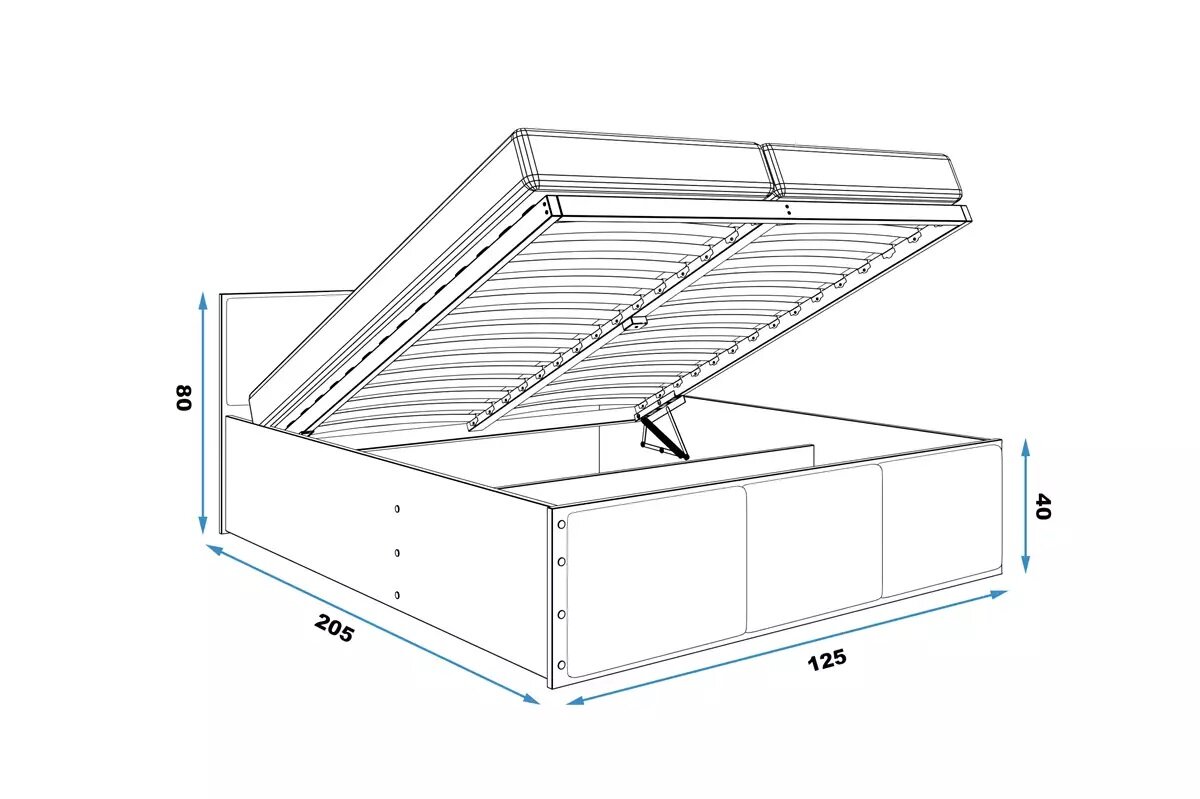 Voodi BMS634 Hall/Valge hind ja info | Voodid | kaup24.ee