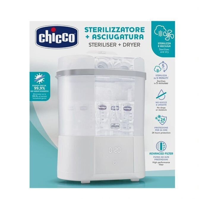 Lutipudelite steriliseerija Chicco All-In-One hind ja info | Lutipudelite soojendajad ja sterilisaatorid | kaup24.ee