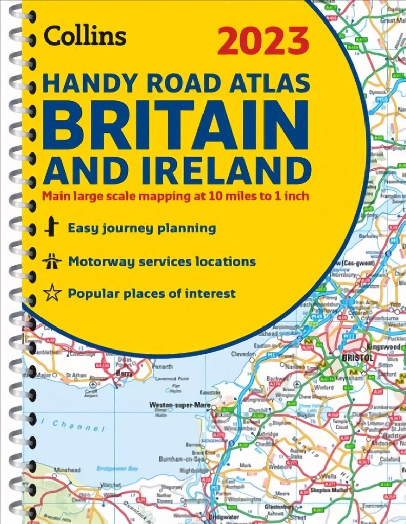 2023 Collins Handy Road Atlas Britain and Ireland: A5 Spiral New edition hind ja info | Reisiraamatud, reisijuhid | kaup24.ee