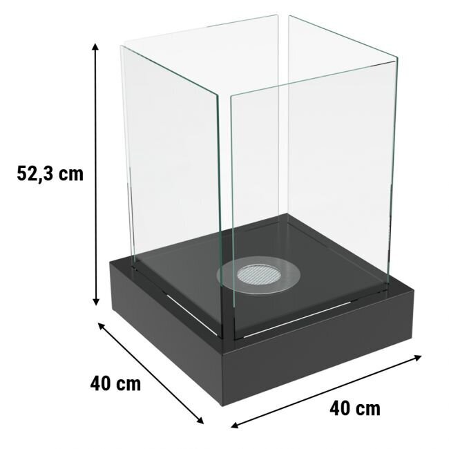 Biokamin Tango 4 - 30 x 30 x 30cm Must цена и информация | Kaminad | kaup24.ee