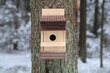 4IQ puidust pesa lindudele Päkapikk цена и информация | Pesakastid, söötjad ja puurid | kaup24.ee