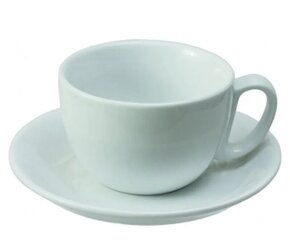 Чашка для латте 0,35 л с блюдцем, ITALIA цена и информация | Стаканы, фужеры, кувшины | kaup24.ee