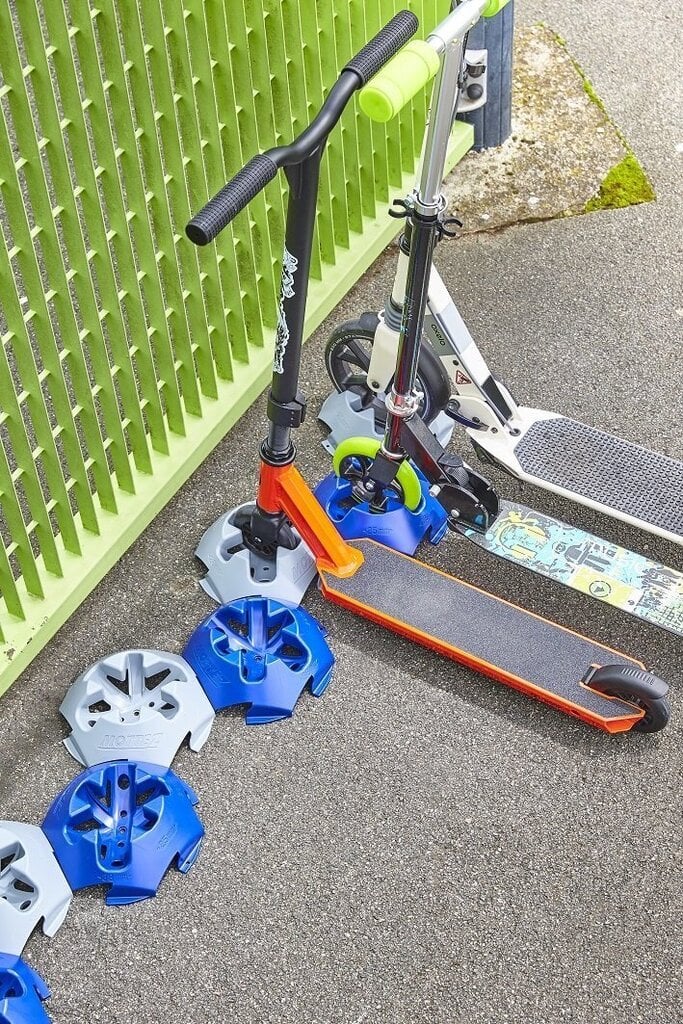 Plastikust rollerihoidja Mottez, Ø25-38 mm, halli värvi hind ja info | Muud jalgratta tarvikud | kaup24.ee