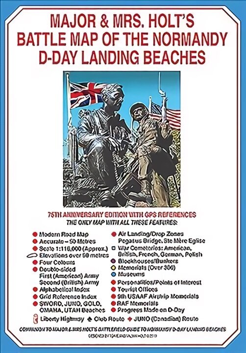 Major & Mrs Holt's Battle Map of The Normandy D-Day Landing Beaches (Map) цена и информация | Ajalooraamatud | kaup24.ee