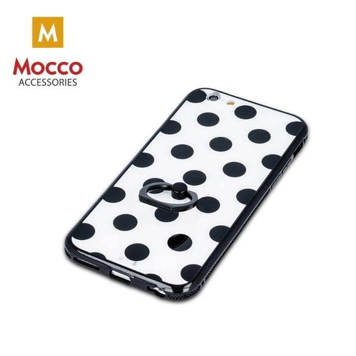 Kaitseümbris Mocco Ring Dots Silicone sobib Samsung G920 Galaxy S6, must-valge hind ja info | Telefoni kaaned, ümbrised | kaup24.ee