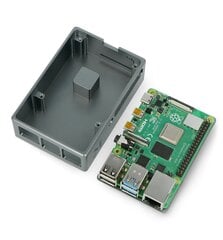 Ümbris seadmele Raspberry Pi 4B - KKSB alumiinium - hall hind ja info | Robootika, konstruktorid ja tarvikud | kaup24.ee