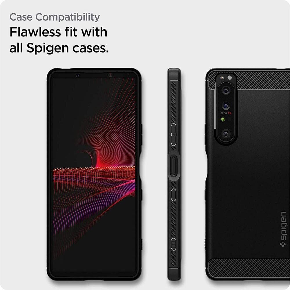 Spigen AlignMaster Sony Xperia 1 III Black hind ja info | Ekraani kaitsekiled | kaup24.ee