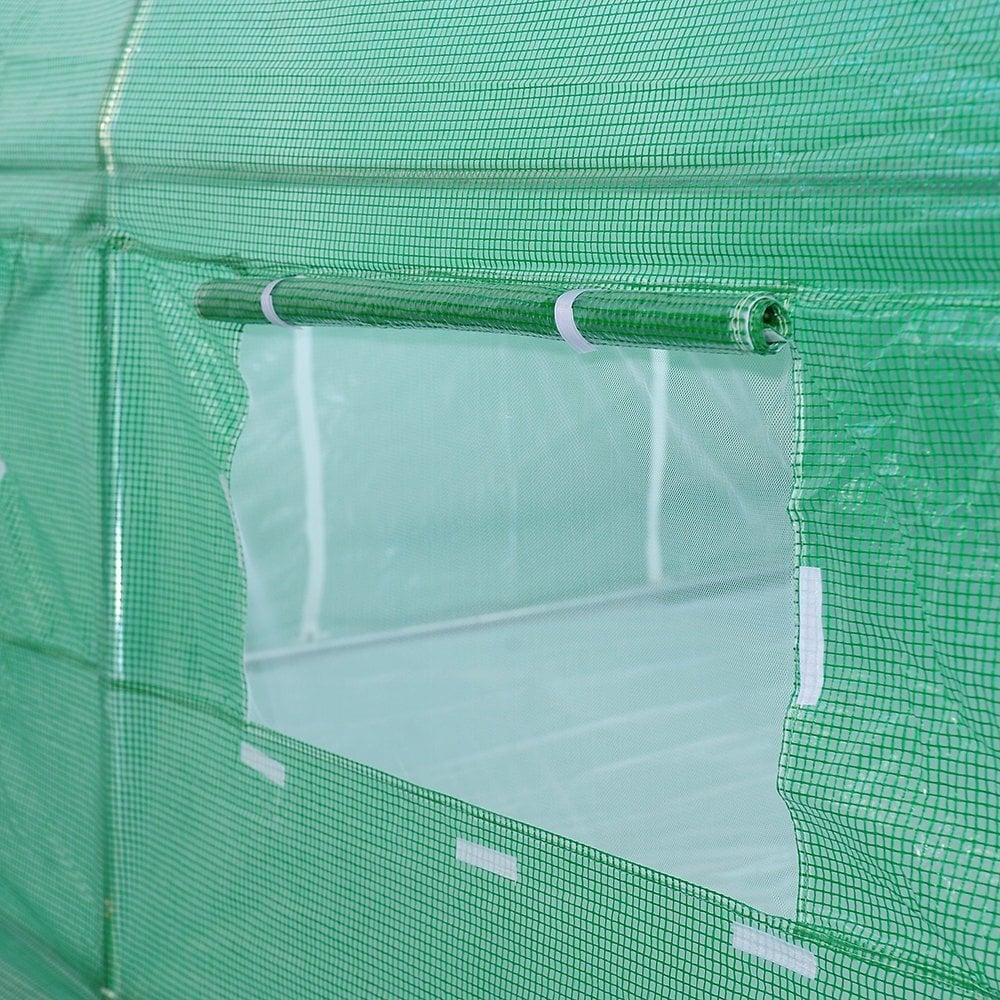 Kasvuhoone akendega 24 m2, roheline hind ja info | Kasvuhooned | kaup24.ee