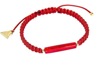 Lampglas Shamballa Red Line kaitsekäevõru 24kt kullaga Lampglas BSHX4 pärliga цена и информация | Женские браслеты | kaup24.ee