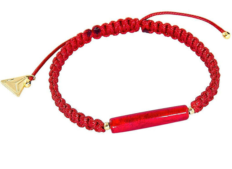 Lampglas Shamballa Red Line kaitsekäevõru 24kt kullaga Lampglas BSHX4 pärliga цена и информация | Käevõrud, käeketid | kaup24.ee