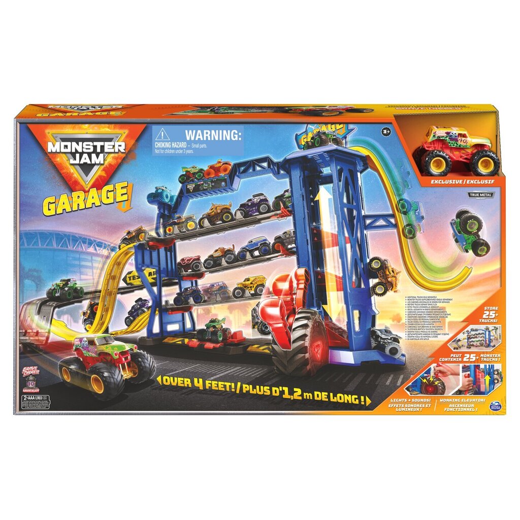 Mängukomplekt Monster Garage Monster Jam 1:64 SpinMaster, 6060879 цена и информация | Poiste mänguasjad | kaup24.ee