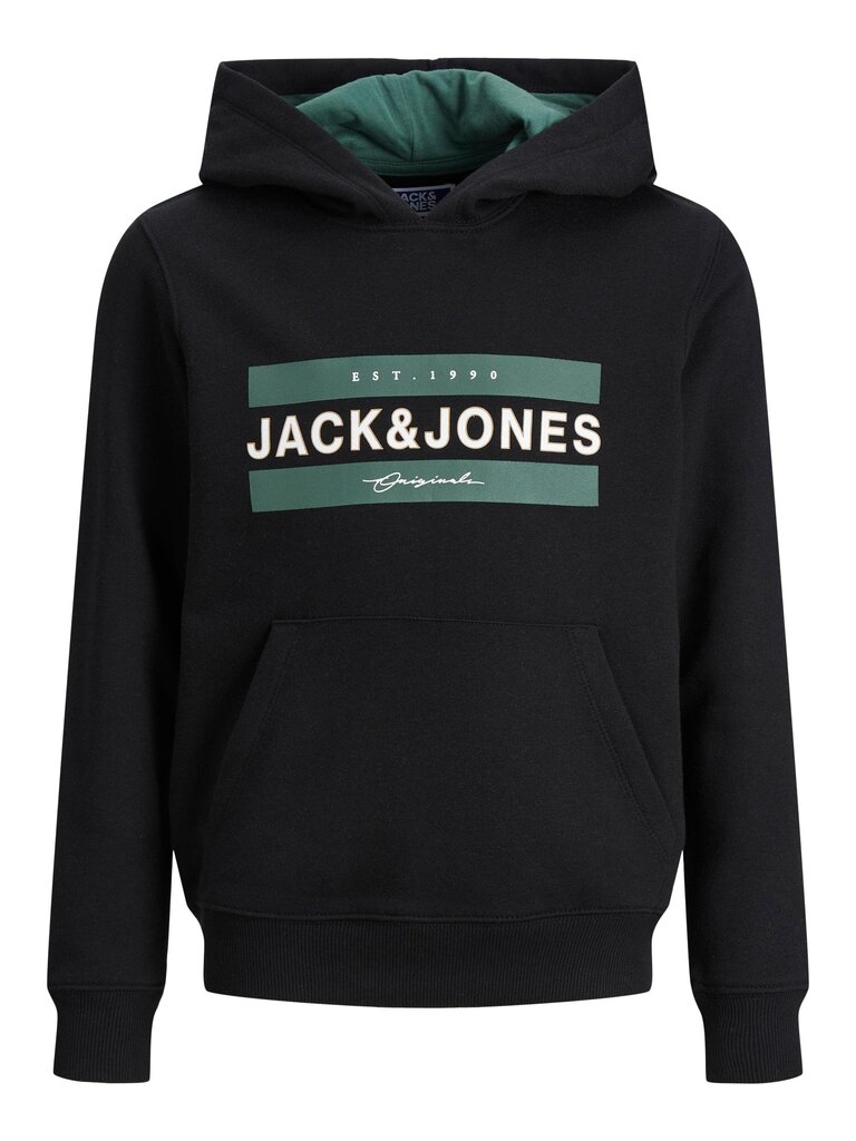 Jack & Jones laste dressipluus 12220968*02, must 5715324549559 цена и информация | Poiste kampsunid, vestid ja jakid | kaup24.ee