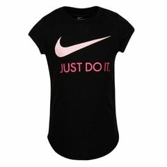 Nike laste T-särk 36F245*023, must/roosa 633731120398 цена и информация | Рубашки для девочек | kaup24.ee