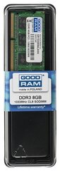 GOODRAM SO-DIMM DDR3 8192MB PC1333 CL9 цена и информация | Оперативная память (RAM) | kaup24.ee