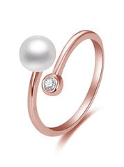 Beneto Открытое бронзовое кольцо с настоящим жемчугом и цирконом AGG469P-RG цена и информация | Кольцо | kaup24.ee