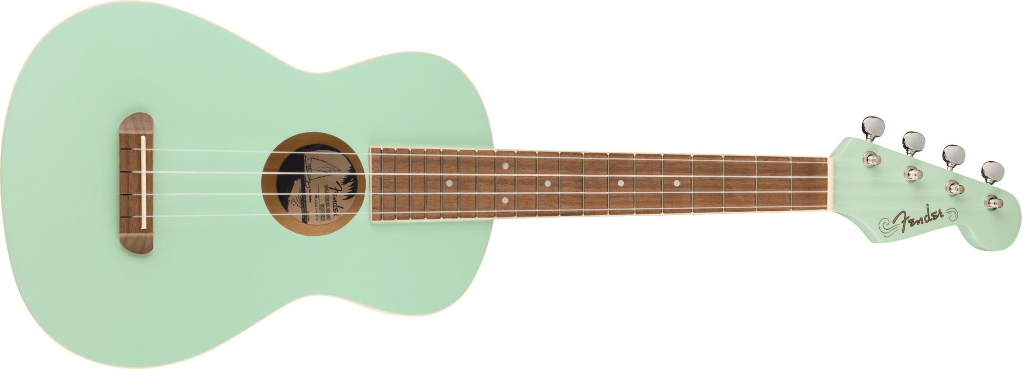 Tenor ukulele Fender AVALON TENOR UKE, roheline цена и информация | Kitarrid | kaup24.ee