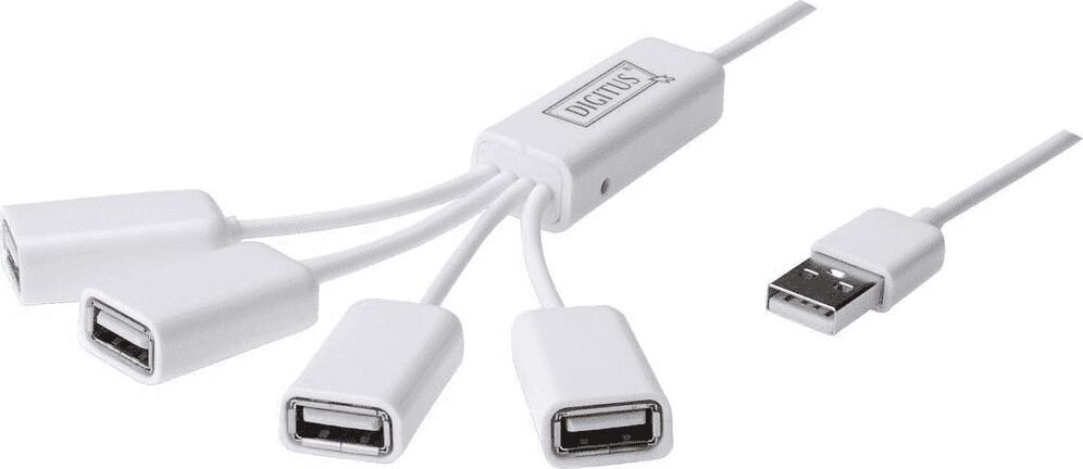 Digitus - Hub USB2.0 4 portowy SlimSpider hind ja info | USB jagajad, adapterid | kaup24.ee