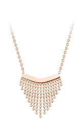 Troli Moodne terasest kaelakee Chains Rose Gold ornamentiga hind ja info | Kaelakeed | kaup24.ee