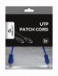 Gembird PP12-0.25M/B Blue patch cord cat. 5E molded strain цена и информация | Kaablid ja juhtmed | kaup24.ee