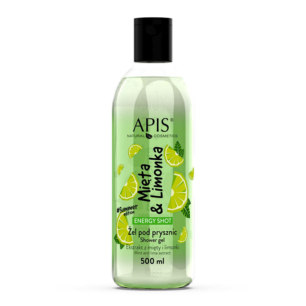 Dušigeel Apis Energy Shot Lime & Mint, 500ml цена и информация | Dušigeelid, õlid | kaup24.ee